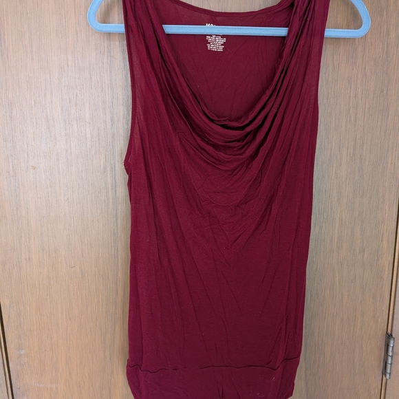 Mossimo Supply Co. Tops - Sleeveless Burgundy Drape Neck Top
